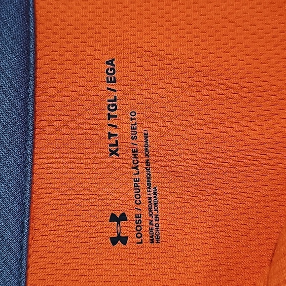 Under Armour orange XLT loose fit athletic short sleeve polo - Picture 5 of 6